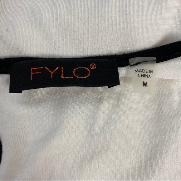 FYLO white black crochet tank top medium - Picture 7 of 8